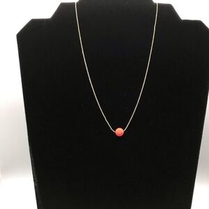 New Gold Beaded 16" Chain with Geometric Pendant